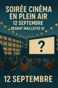 Soirée Cinéma le 12 septembre 2025